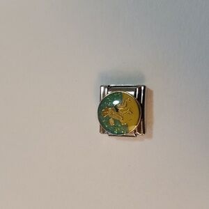 VINTAGE Italian Link Charm Bracelet Charm-Beach Volleyball